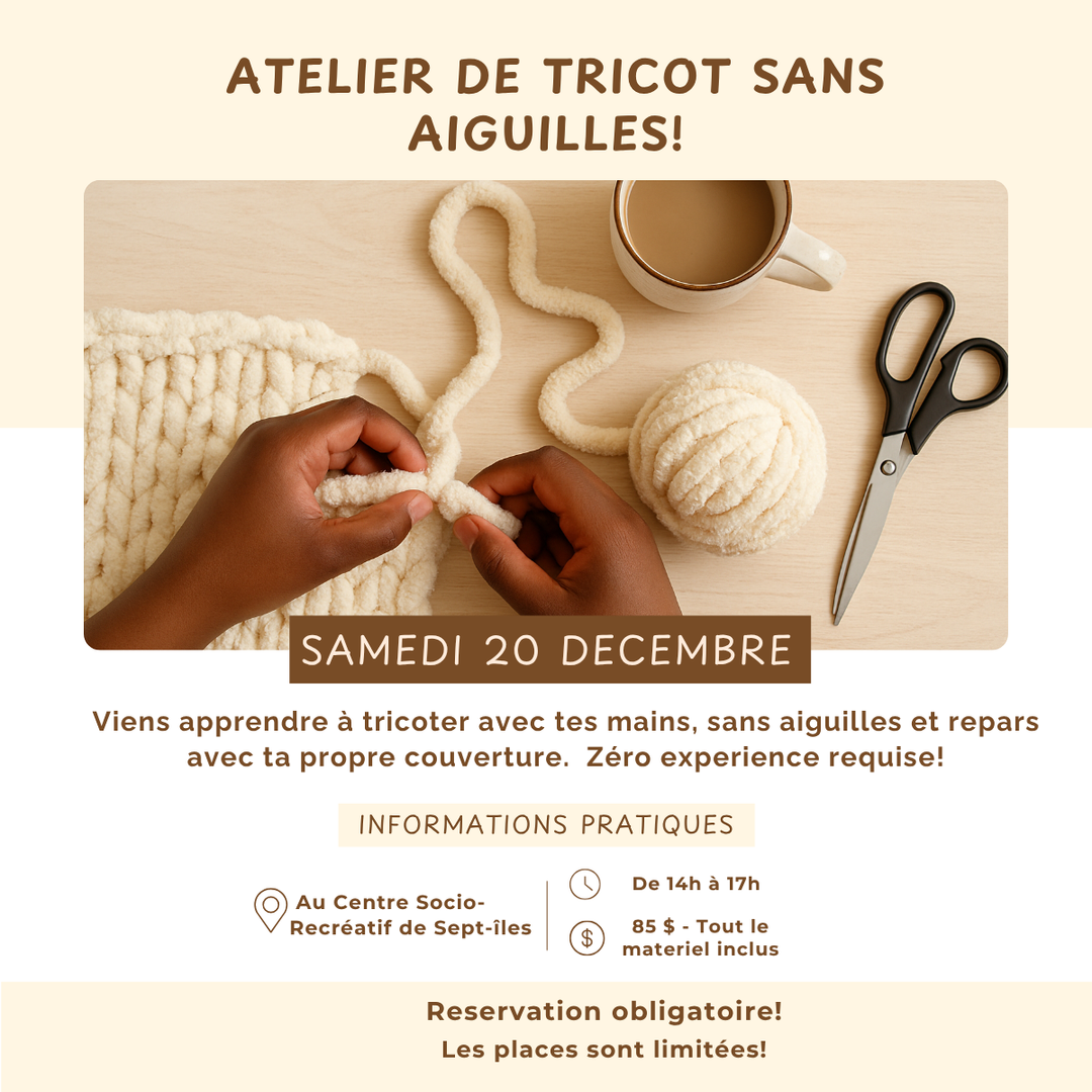 Atelier de tricot - Couverture à motif basique