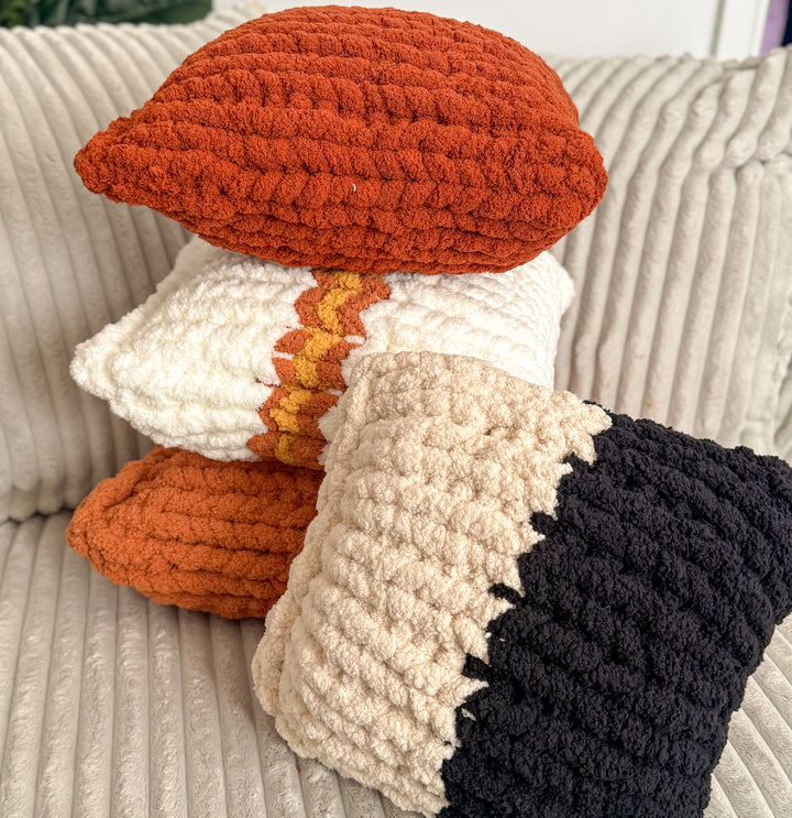 Coussin tricotée à la main — Patron PDF + Vidéo tutoriel